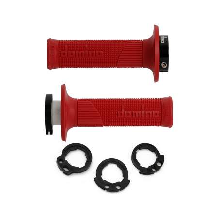 PUÑOS DOMINO D100 OFF ROAD COLOR ROJO