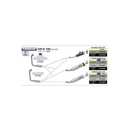 ARROW Colector Yamaha YZFR125/MT125 21+