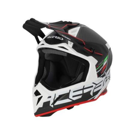 CASCO ACERBIS STEEL CARBON NEGRO ROJO