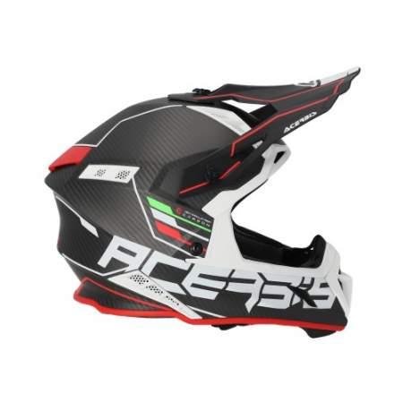 CASCO ACERBIS STEEL CARBON NEGRO ROJO