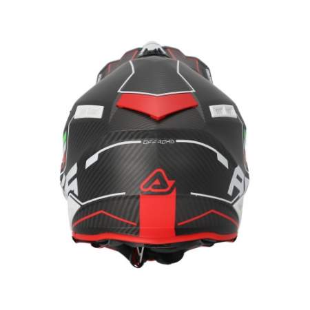 CASCO ACERBIS STEEL CARBON NEGRO ROJO