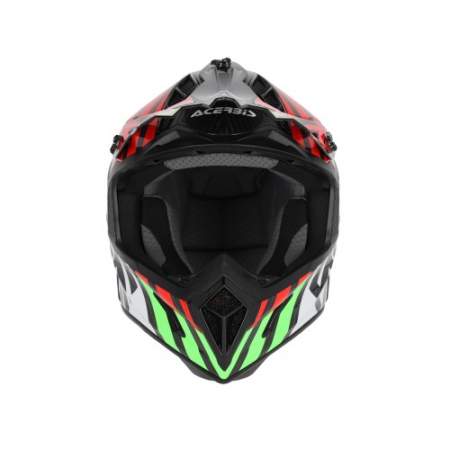 CASCO ACERBIS STEEL CARBON VERDE Y ROJO