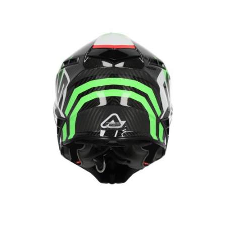 CASCO ACERBIS STEEL CARBON VERDE Y ROJO