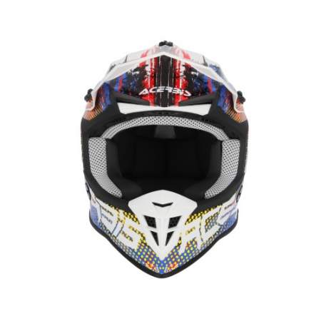CASCO ACERBIS LINEAR BLANCO AZUL Y...