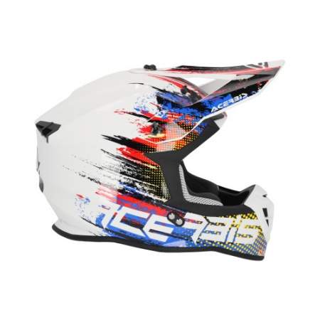 CASCO ACERBIS LINEAR BLANCO AZUL Y...