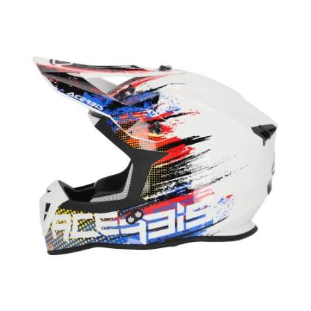 CASCO ACERBIS LINEAR BLANCO AZUL Y...