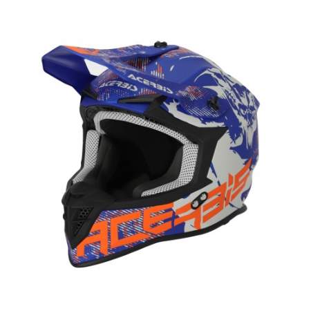 CASCO ACERBIS LINEAR AZUL Y GRIS 22.06