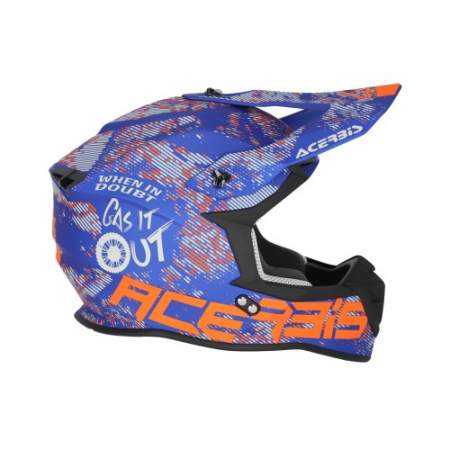 CASCO ACERBIS LINEAR AZUL Y GRIS 22.06