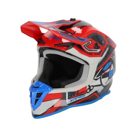 CASCO ACERBIS LINEAR ROJO Y AZUL 22.06
