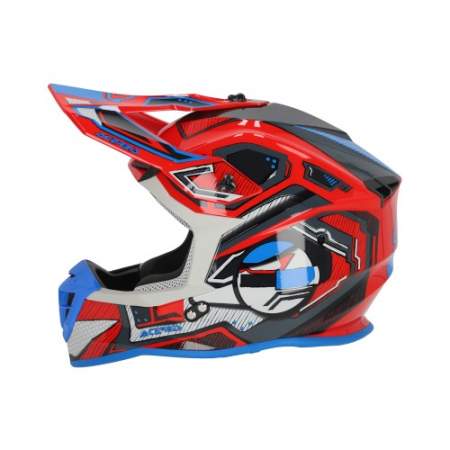 CASCO ACERBIS LINEAR ROJO Y AZUL 22.06