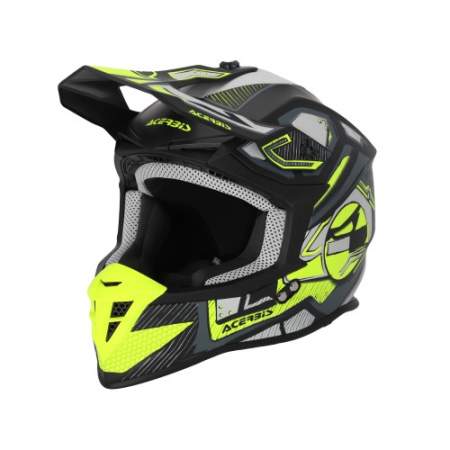 CASCO ACERBIS LINEAR NEGRO Y AMARILLO...