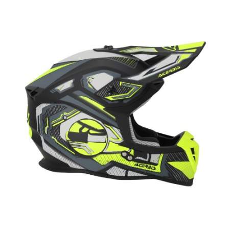CASCO ACERBIS LINEAR NEGRO Y AMARILLO...