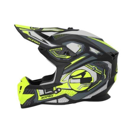 CASCO ACERBIS LINEAR NEGRO Y AMARILLO...