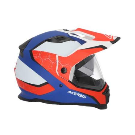 CASCO ACERBIS REACTIVE BLANCO Y ROJO...