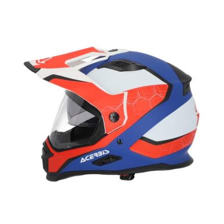 CASCO ACERBIS REACTIVE BLANCO Y ROJO...