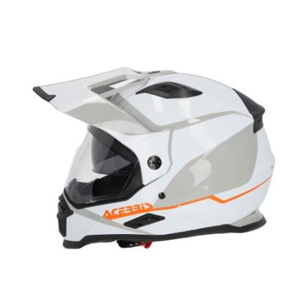 CASCO ACERBIS REACTIVE BLANCO Y GRIS...