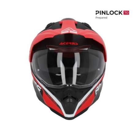 CASCO ACERBIS FLIP NEGRO Y ROJO 22.06