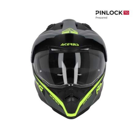 CASCO ACERBIS FLIP NEGRO Y AMARILLO...