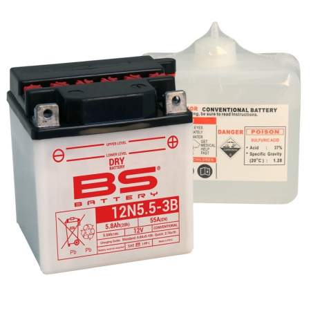 Batería Marca BS BATTERY 12N5.5A-3B
